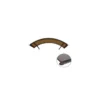 Tettoia Tonda 140x90 Bronzo Alluminio Pensilina Arco Fume Satinato Sgocciolatoio