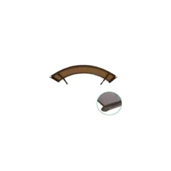 Tettoia Tonda 140x90 Bronzo Alluminio Pensilina Arco Fume Satinato Sgocciolatoio
