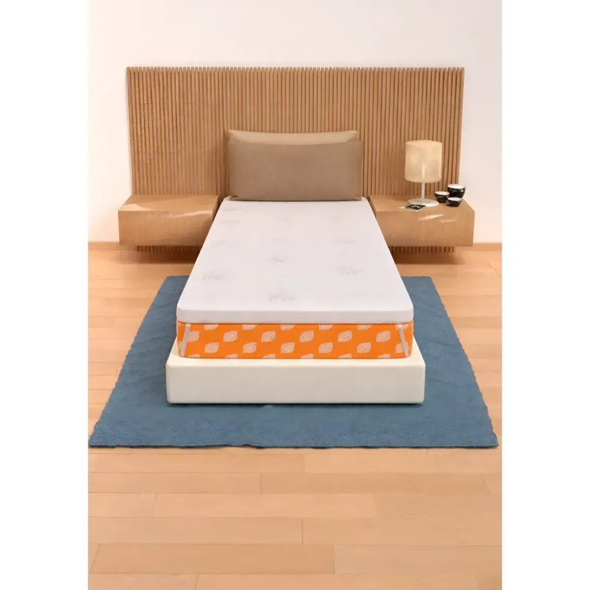 Topper Memory Foam Materasso Singolo 90x195 cm h5 Sfoderabile Aloe