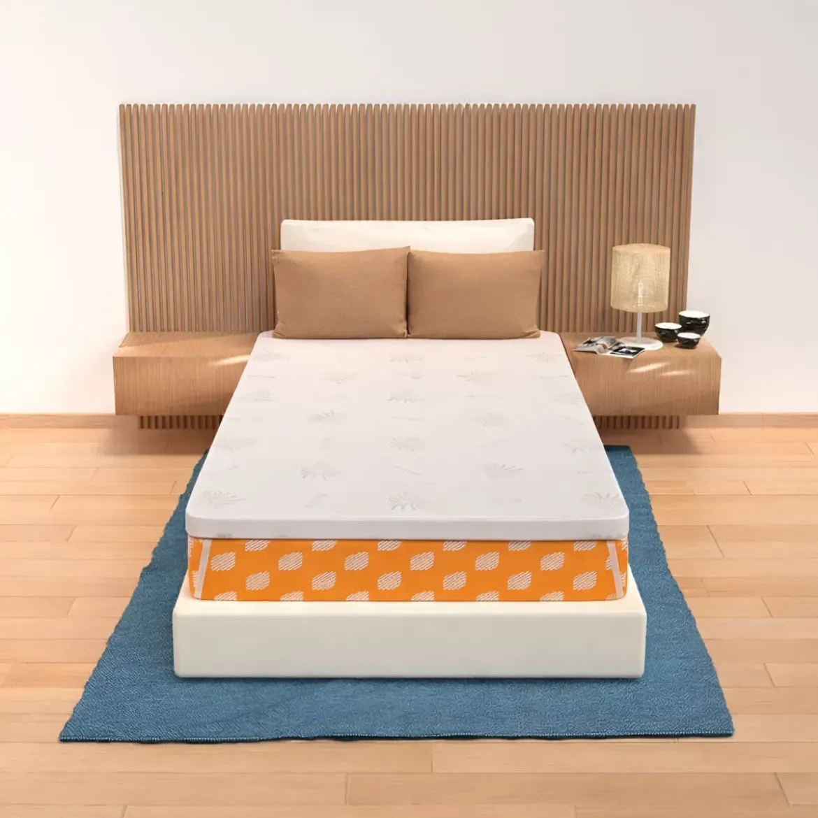 Topper Memory Foam Una Piazza e Mezza 120x190 cm h5 Sfoderabile Aloe