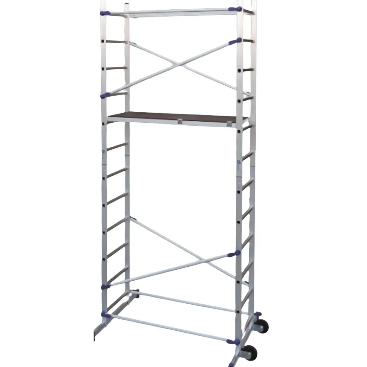 Trabattello Alluminio Professionale 2 Alzate h 365 cm Piano Antiscivolo
