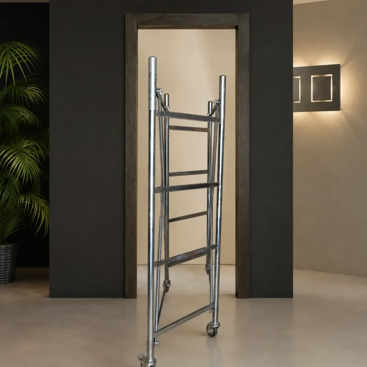 Trabattello Ferro Zincato Ponteggio Altezza Lavoro 370 cm Mezzopiano