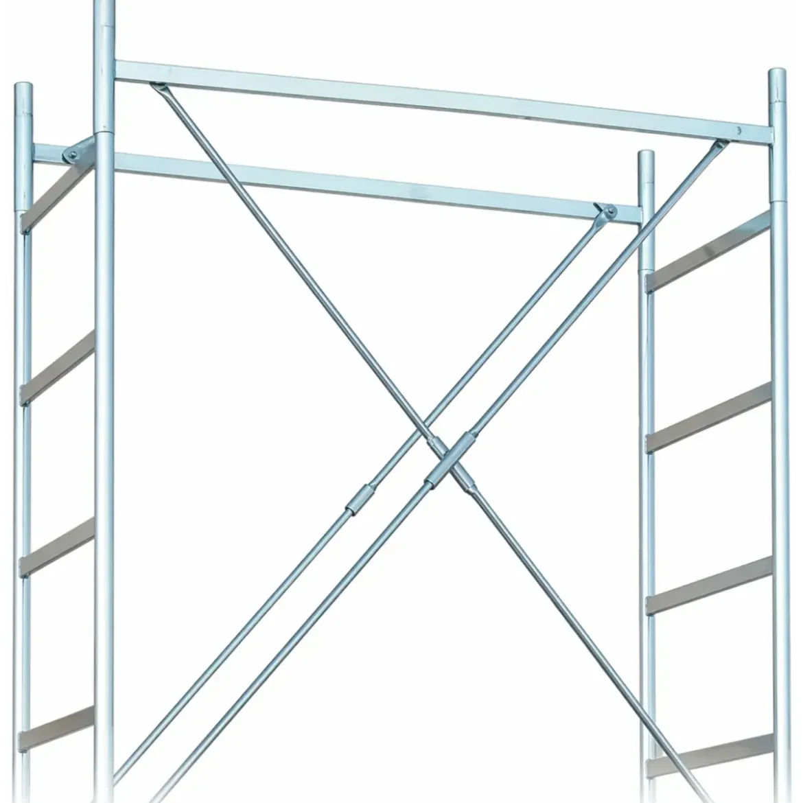 Trabattello Ponteggio Acciaio Piano Parapetto Stabilizzatori 820 cm