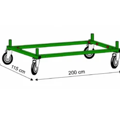 Trabattello Ponteggio Professionale h1280 cm con Piano Parapetto Aste