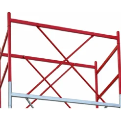 Trabattello Ponteggio Professionale h1280 cm con Piano Parapetto Aste