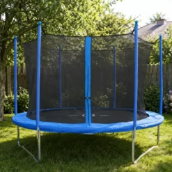 Trampolino Elastico 305 cm per Bambini Rete Sicurezza da Esterno