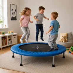 Trampolino Molle da Interno Fitness Bambini Adulti Piedini Antiscivolo