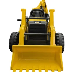 Trattore Escavatore Elettrico per Bambini 12V Giallo Caterpillar Telecomando