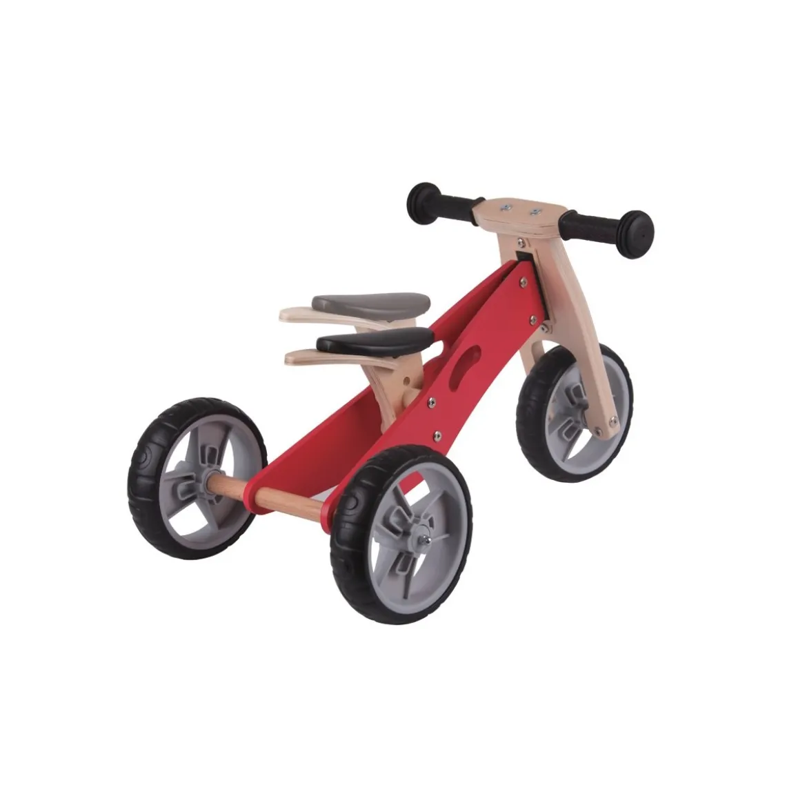 Triciclo Bicicletta da Bambini Legno Verde Pedagogica Senza Pedali a Spinta Bici