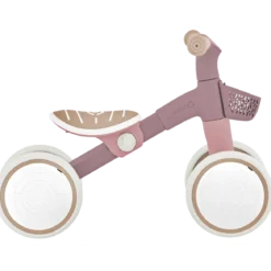 Triciclo Cavalcabile Rosa Ergonomico Ecologico Cestino per Equilibrio