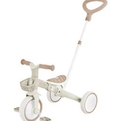 Triciclo Evolutivo per Bambini 3 in 1 Beige Regolabile Ecologico