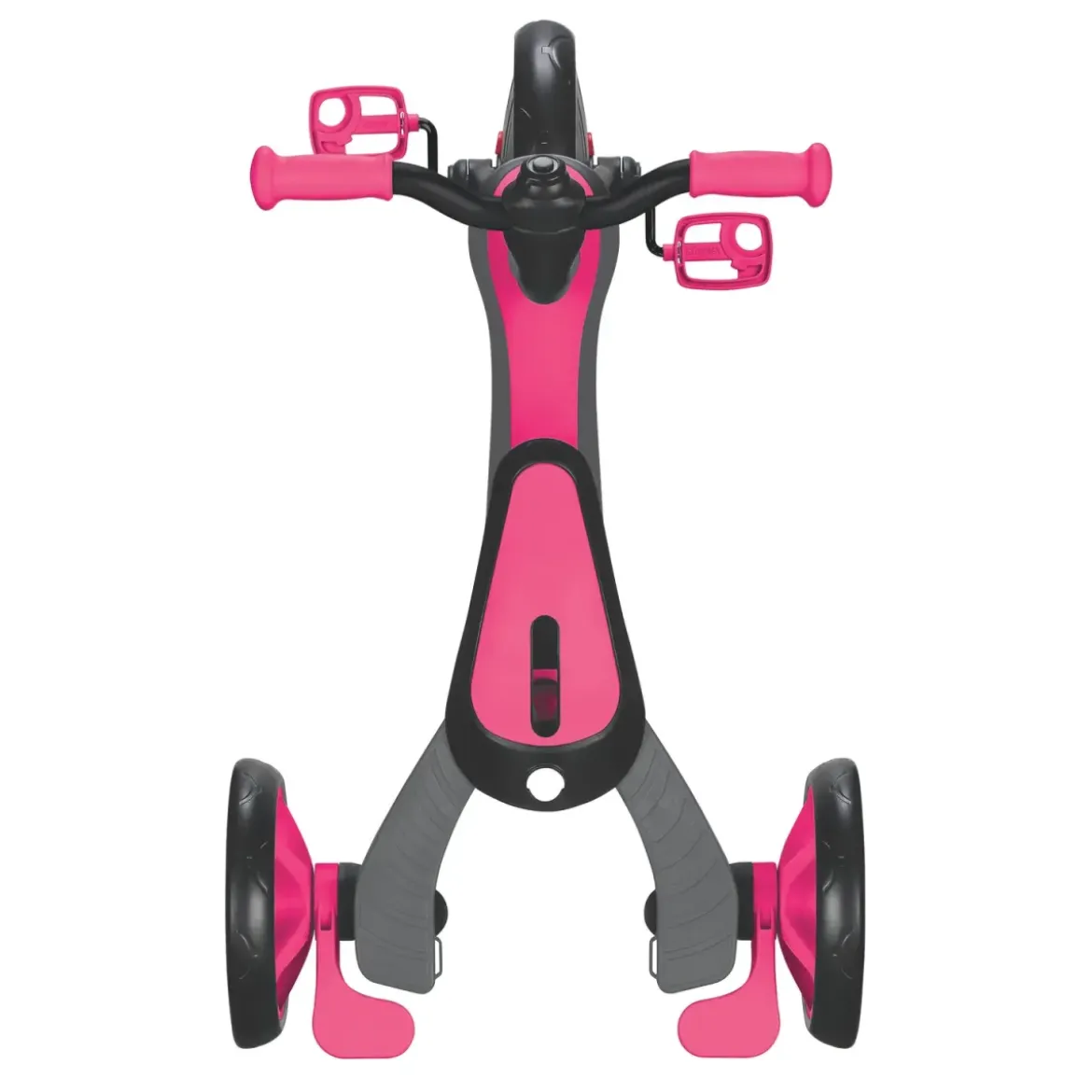 Triciclo Evolutivo per Bambini 4 in 1 Nero Rosa Neon Regolabile