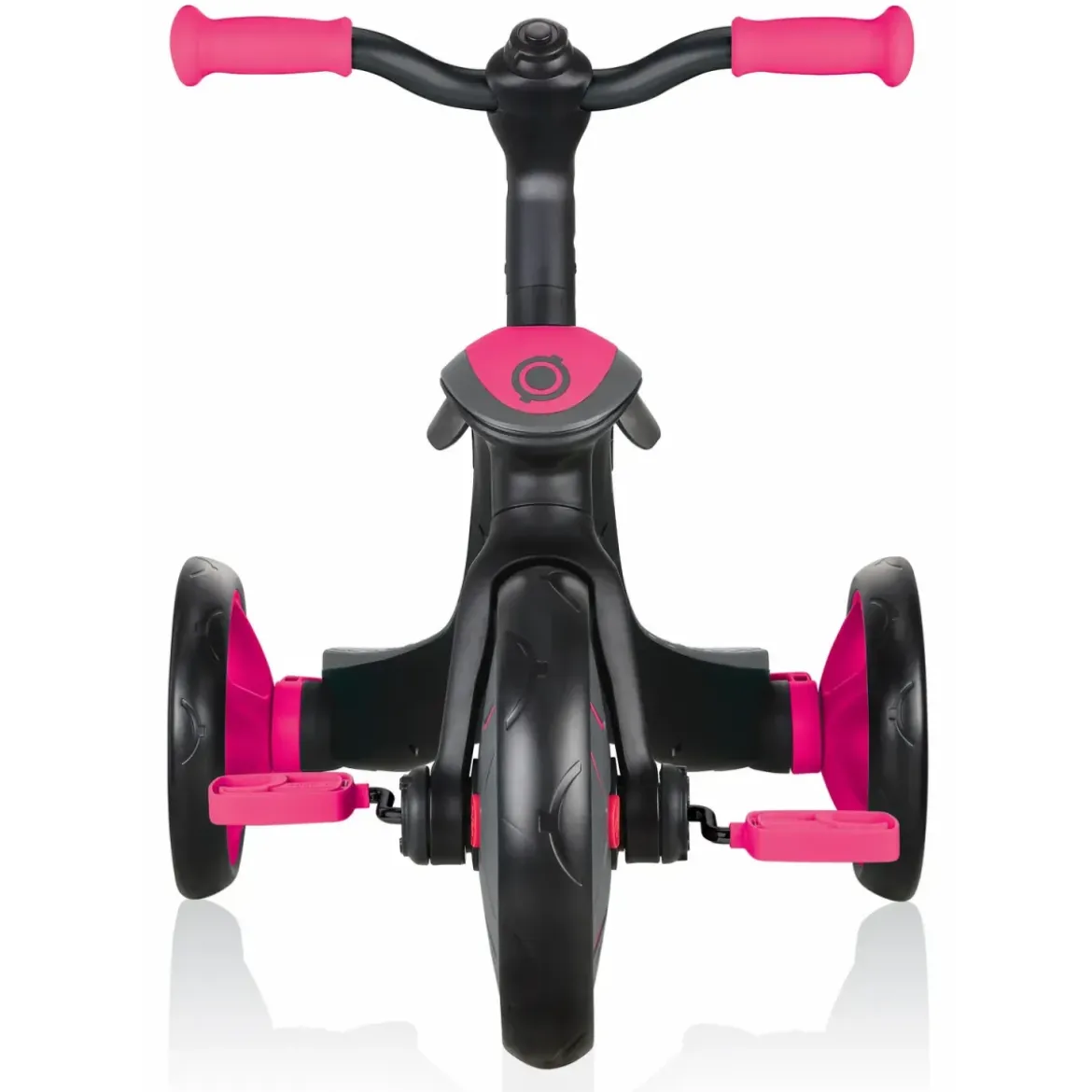 Triciclo Evolutivo per Bambini 4 in 1 Nero Rosa Neon Regolabile