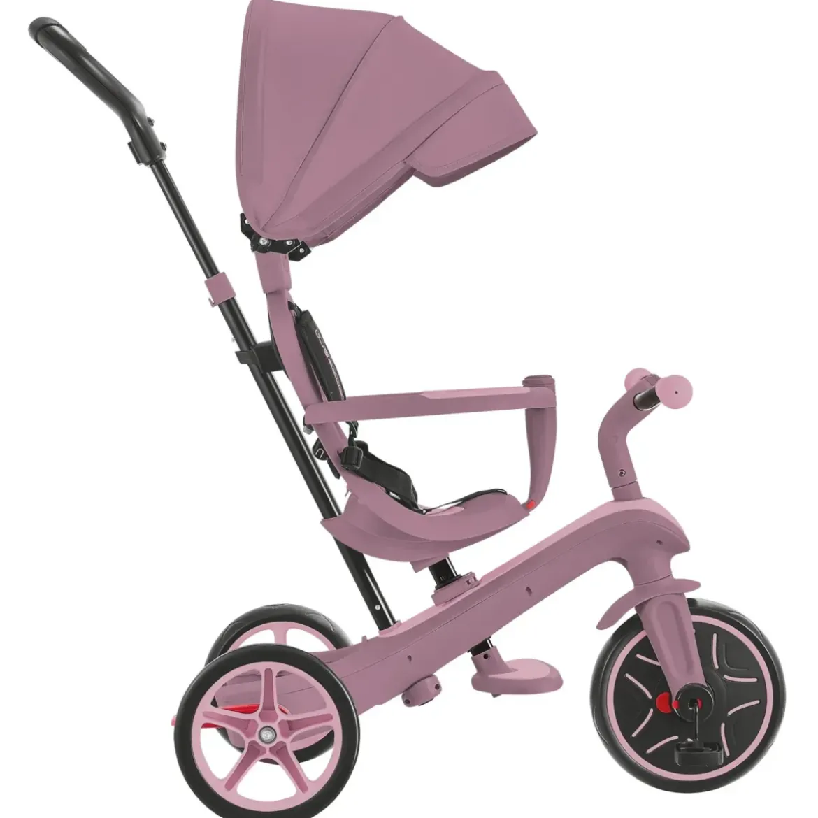 Triciclo Evolutivo Rosa 4 in 1 Regolabile Seconda Infanzia 20kg