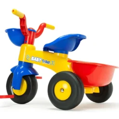Triciclo per Bambini Cesto Anteriore Posteriore Cavalcabile con Pedali