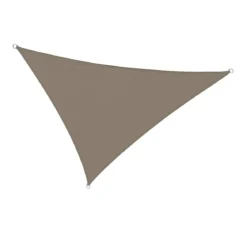 Vela Ombreggiante Triangolare Tortora 5x5x5 m Cucitura Rinforzata