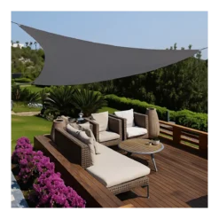 Vela Triangolare 5x5 m Antracite Idrorepellente Ombreggiante da Esterno