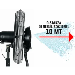 Ventilatore da Pavimento Nebulizzatore DCG 260W 41L 3 Velocità Nero