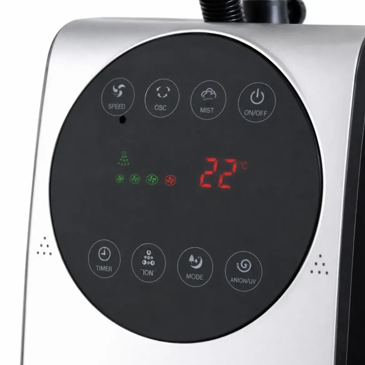 Ventilatore da Pavimento Nebulizzatore DCG 90W 5 Pale 3,1L Grigio