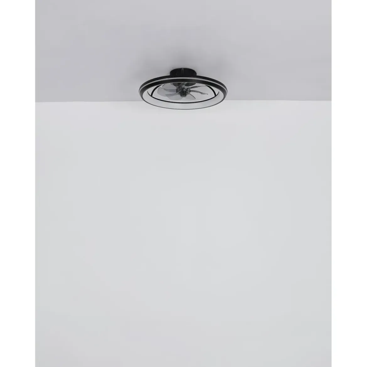 Ventilatore da Soffitto con Luce Nero LED CCT Dimmerabile Telecomando