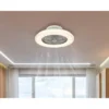Ventilatore da Soffitto con Luce Bianco Cristalli LED CCT Telecomando