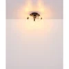Ventilatore da Soffitto con Luce 5 Bracci E27 3 Pale Nero Fumè