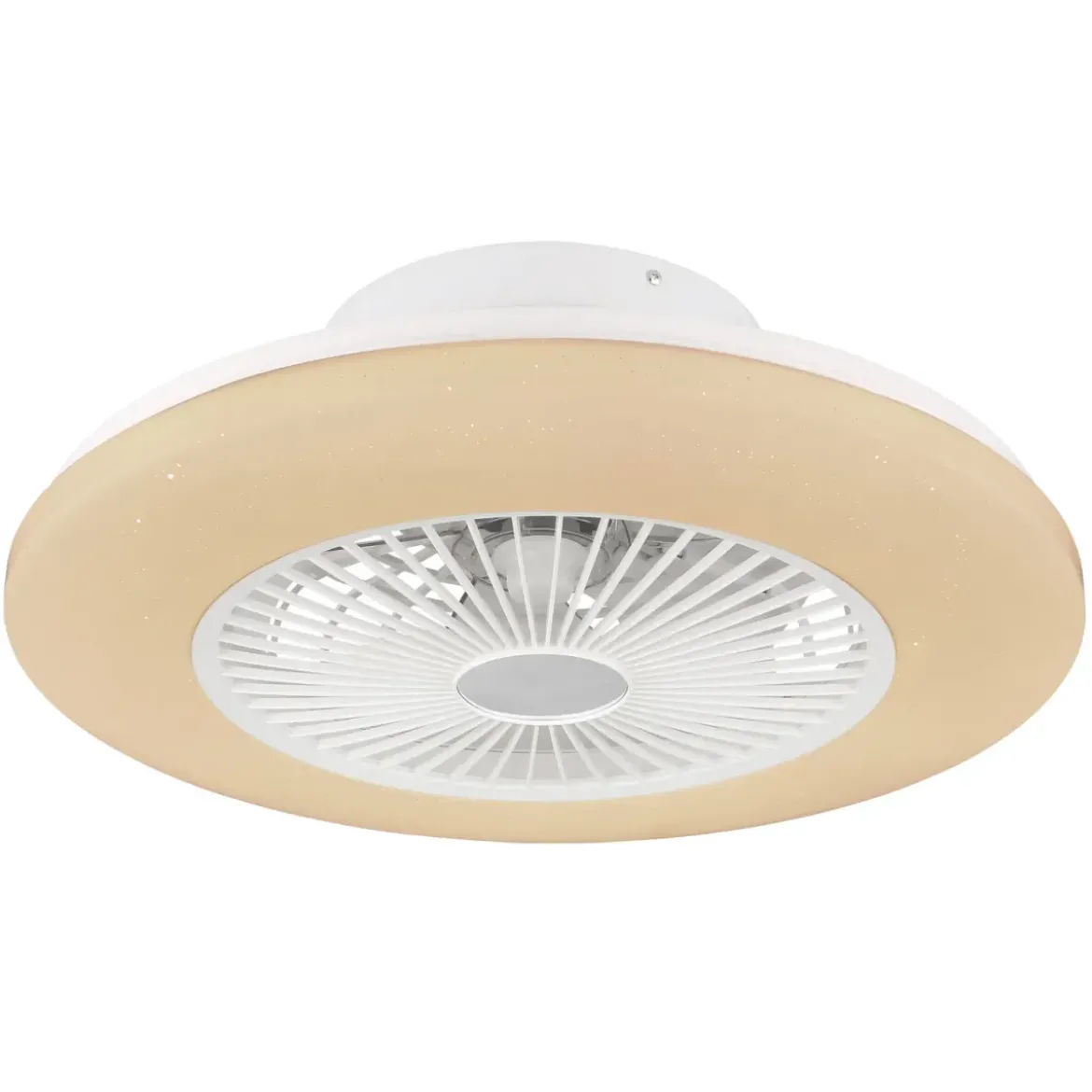 Ventilatore da Soffitto con Luce in Metallo Bianco 50 cm Telecomando