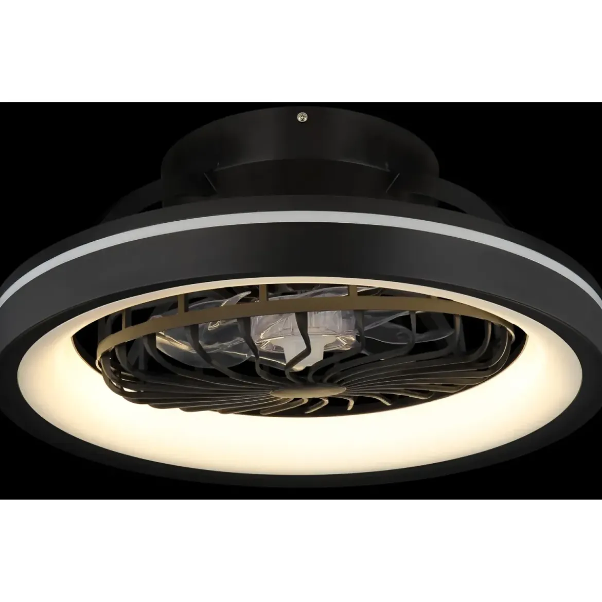 Ventilatore da Soffitto con Luce Nero LED RGB Dimmerabile Telecomando
