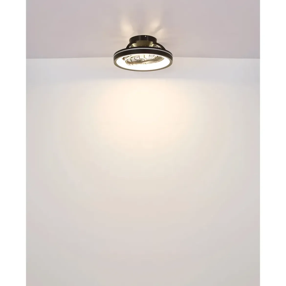 Ventilatore da Soffitto con Luce Nero LED RGB Dimmerabile Telecomando