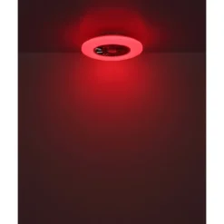 Ventilatore da Soffitto con Nero Bianco 60 cm LED RGB Telecomando