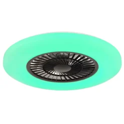 Ventilatore da Soffitto con Nero Bianco 60 cm LED RGB Telecomando