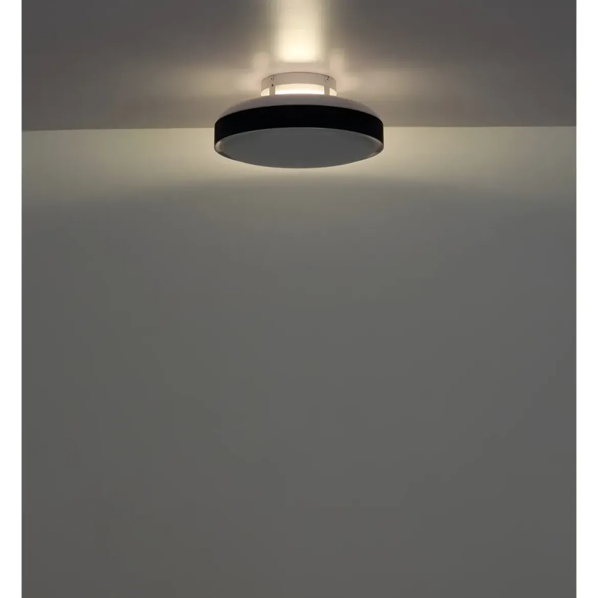 Ventilatore da Soffitto Plafoniera LED Dimmerabile 45 cm Bianco Nero