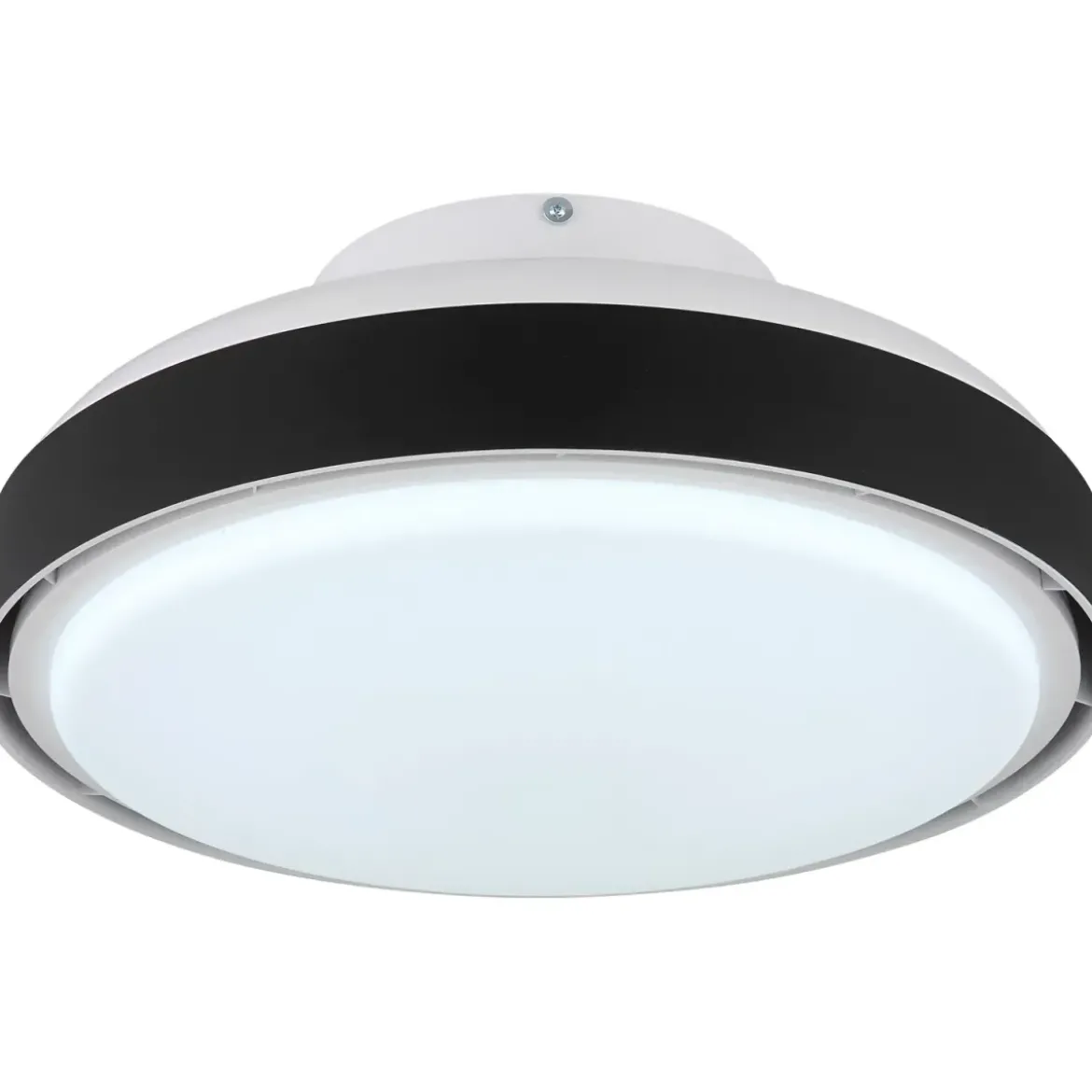 Ventilatore da Soffitto Plafoniera LED Dimmerabile 45 cm Bianco Nero