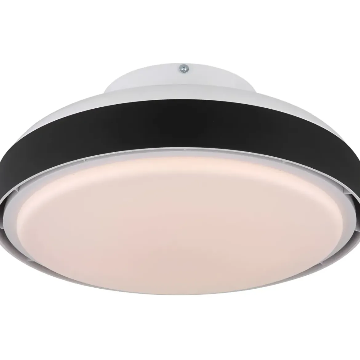 Ventilatore da Soffitto Plafoniera LED Dimmerabile 45 cm Bianco Nero