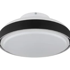 Ventilatore da Soffitto Plafoniera LED Dimmerabile 45 cm Bianco Nero