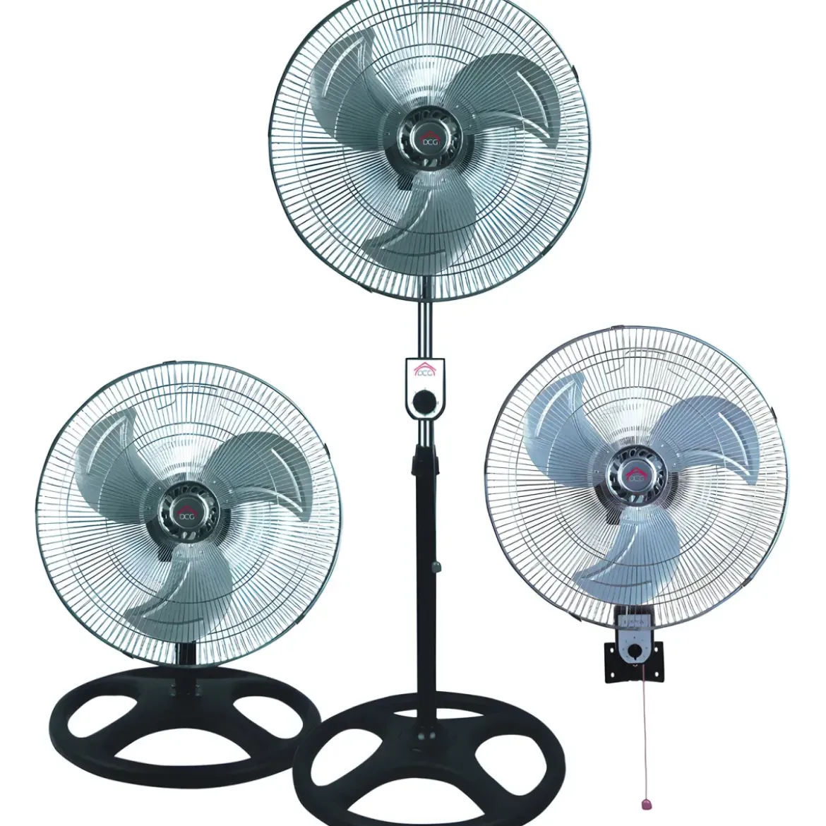 Ventilatore 3 in 1 Piantana Tavolo Muro 65W Ø45 cm Oscillante Regolabile