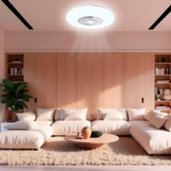 Ventilatore Plafoniera LED 45 W Zephir Luce RGB Telecomando 6 Velocità