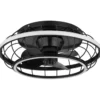 Ventilatore Soffitto con Luce Doppio LED Dimmerabile Nero Opale