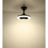 Ventilatore Soffitto con Luce LED Dimmerabile Nero Tondo Telecomando