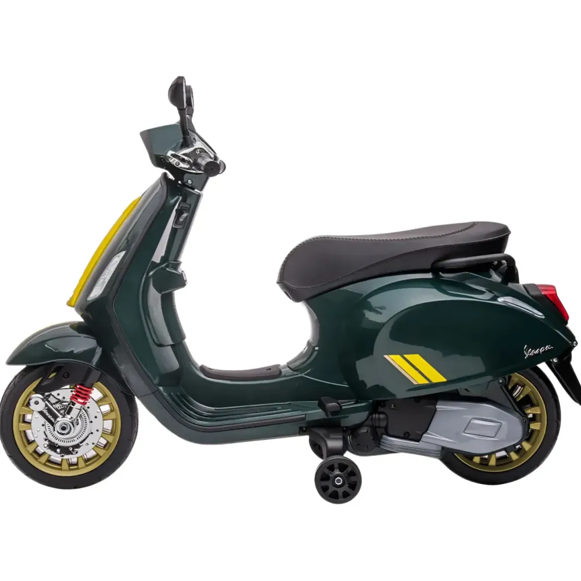 Vespa Sprint Elettrica per Bambini 12V Verde Luci LED Moto Scooter