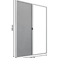 Zanzariera a Rullo Laterale per Porta Bianco 150x250 Riducibile