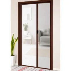 Zanzariera a Rullo Laterale per Porta Marrone 150x250 Riducibile