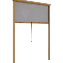 Zanzariera a Rullo Verticale 160x160 Riducibile in Alluminio Bronzo
