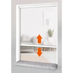 Zanzariera a Rullo Verticale 120x160 Riducibile in Alluminio Bianco