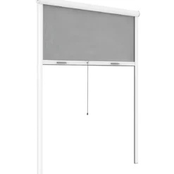 Zanzariera a Rullo Verticale 120x160 Riducibile in Alluminio Bianco