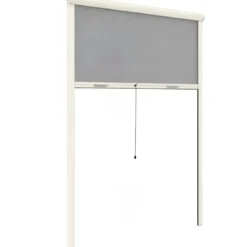 Zanzariera a Rullo Verticale 160x160 Riducibile in Alluminio Avorio