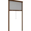 Zanzariera a Rullo Verticale 120x160 Riducibile in Alluminio Marrone