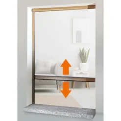 Zanzariera a Rullo Verticale 140x160 Riducibile in Alluminio Bronzo