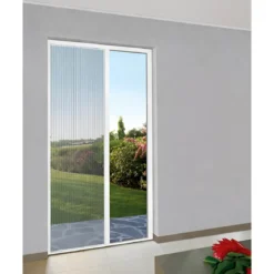 Zanzariera Plissettata Laterale Bianco Guida Bassa Porta 150x240