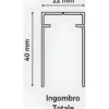 Zanzariera Plissettata Laterale Bianco Guida Bassa Porta 105x240